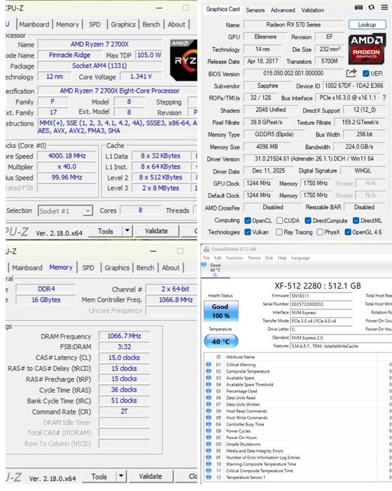 PC Gaming Ryzen 7 2700X + RX570 4GB | 16GB RAM | SSD M.2 500GB