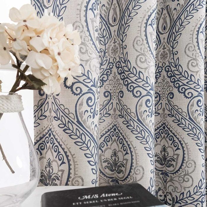 TOPICK Комплект от 2 непрозрачни завеси, 130 х 175 см