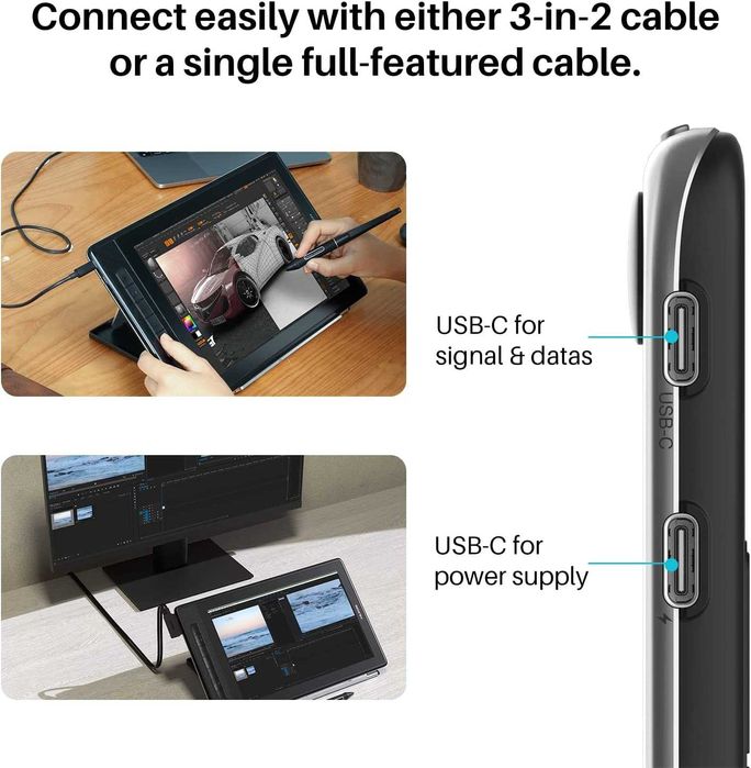 Скидка! Графический планшет с экраном Huion Kamvas pro 13 2.5K