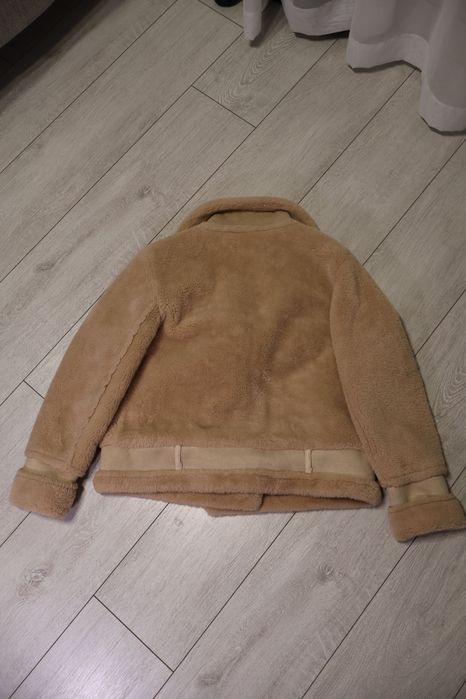 плюшено палто от овча кожа