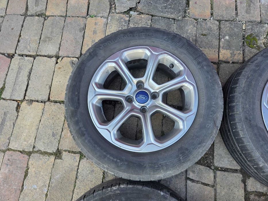 Set Roti Vara cu JANTE ORIGINALE Ford Ecosport din ALIAJ 16 inch + Senzori presiune + Cauciucuri Vara Continental