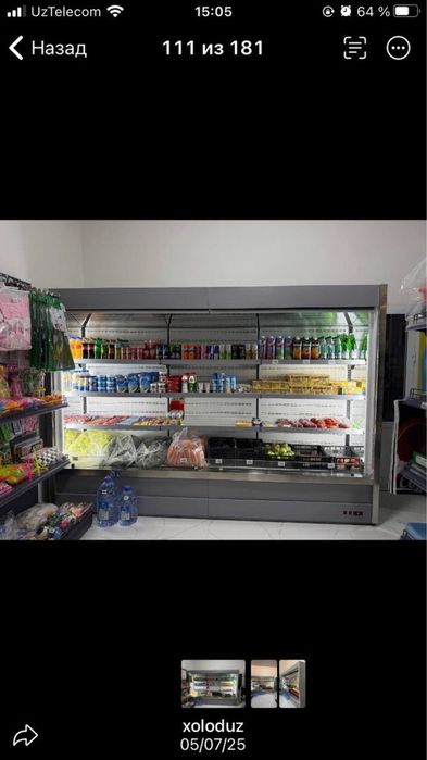 Barcha Turdagi Vitrina xolodilniklar zakaz asosida yasimiz