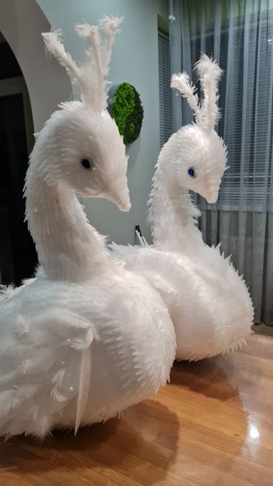 Ръчно изработени Декоративни пауни и лебеди