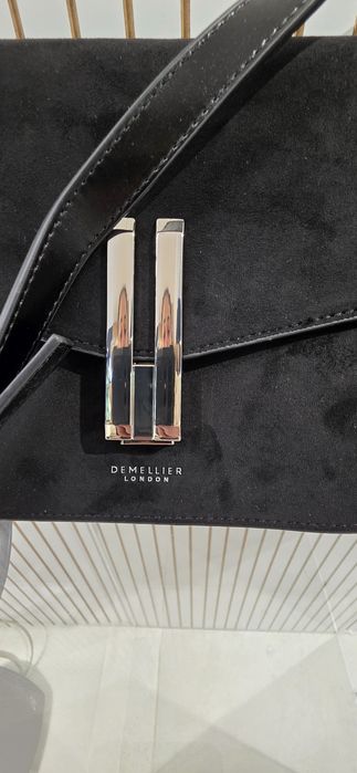 Дамска чанта Demellier в черно и кафяво