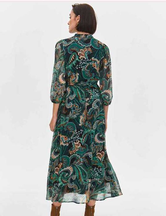 Зелена ефирна рокля