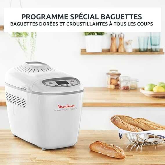 Moulinex Mașină de făcut baghete, 16 programe, OW610110, alb.