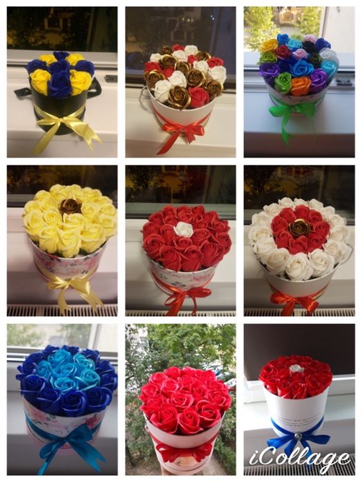 Trandafiri sapun 9 bucati