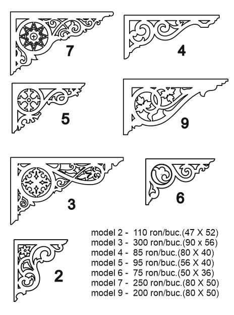 Ornament coltar pt. terasa foisor filigorie, la imbinare stalp grinda