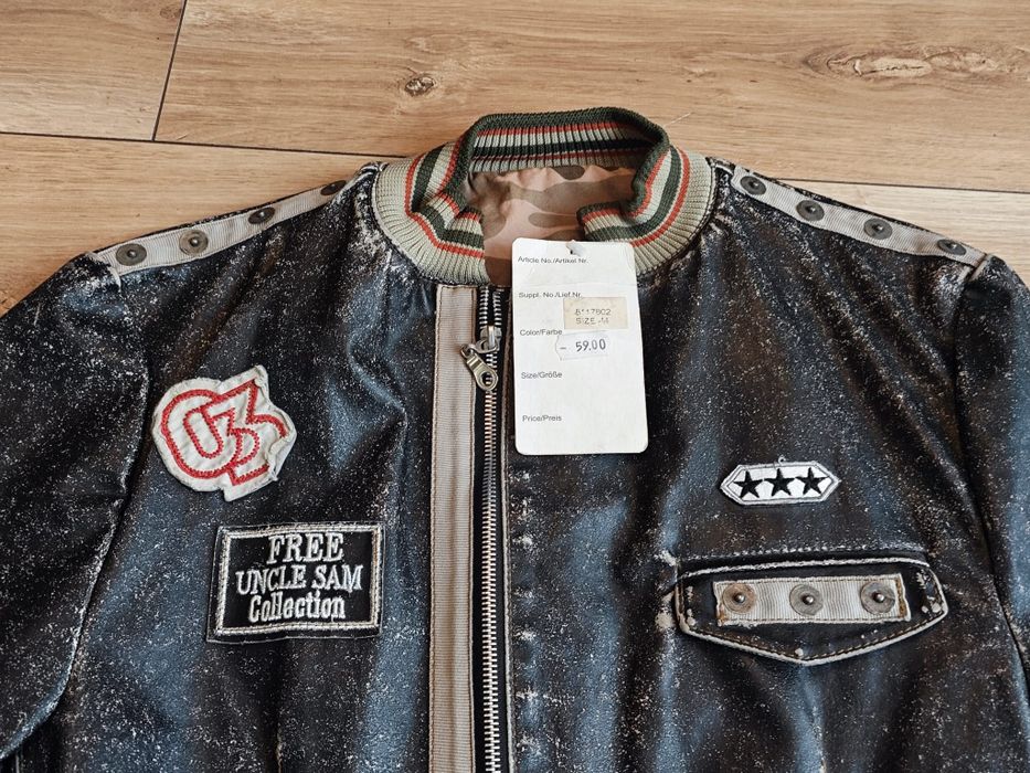 Geaca piele Free Uncle Sam Collection noua cu eticheta