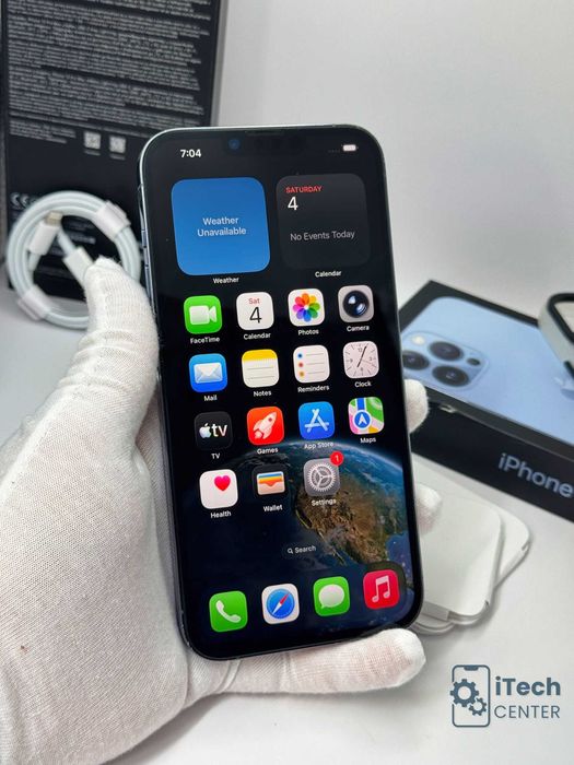 iPhone 13 Pro MAX, 256GB, Blue, 100% батерия, ОТЛИЧЕН, ГАРАНЦИЯ!