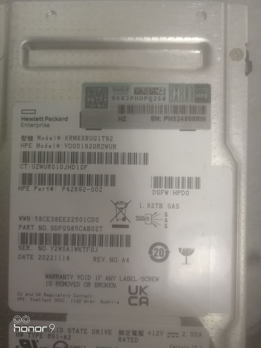ssd sas hpe 2tb 2шт