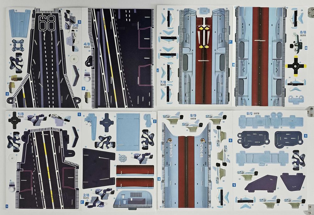 Puzzle 3D Portavion Nimitz de 70 de piese 77 x 18 x 20 cm