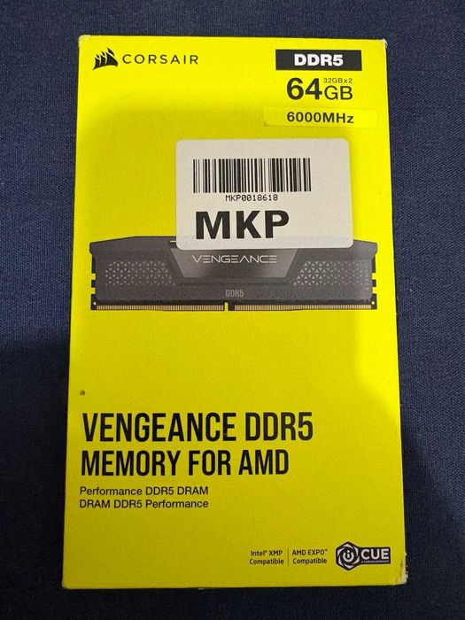 Memorie Corsair Vengeance Black Heatspreader 64GB DDR5 6000MT CL30 RGB