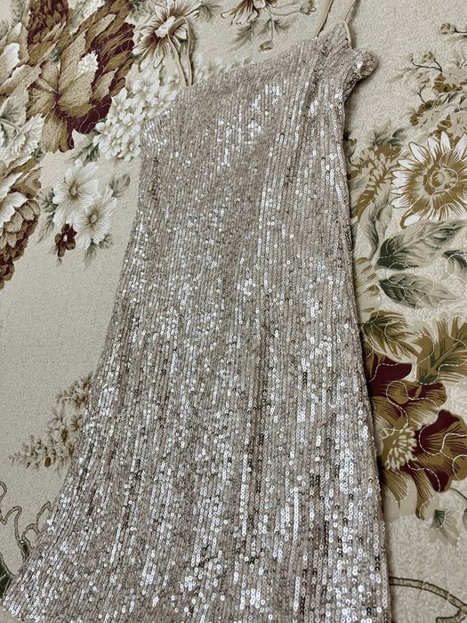 Блестящее нарядное мини платье из H&M