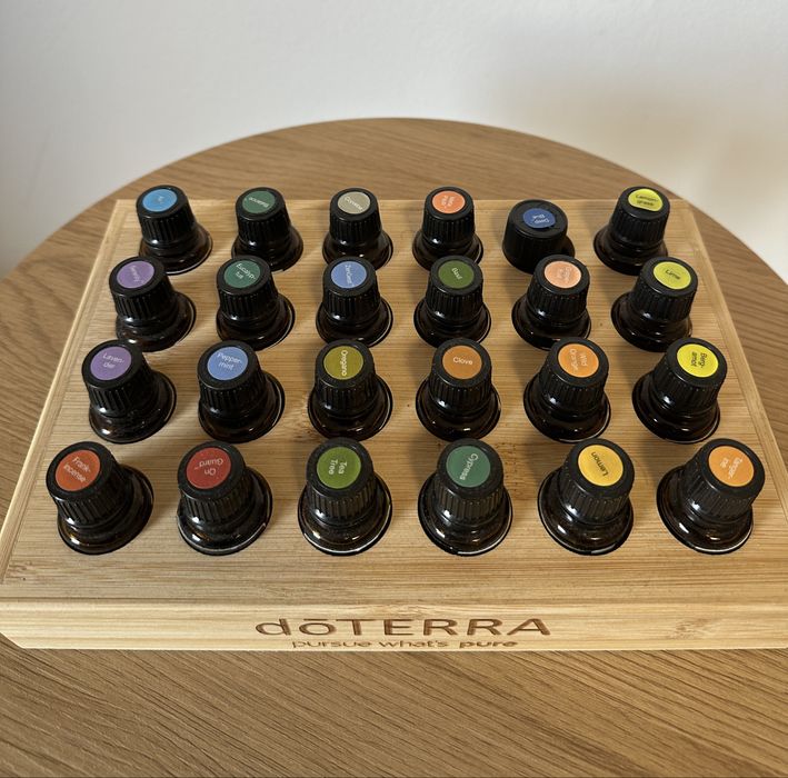 Cutie suport depozitare lemn uleiuri esențiale doterra