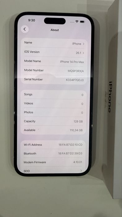 Iphone 14 pro max 128gb