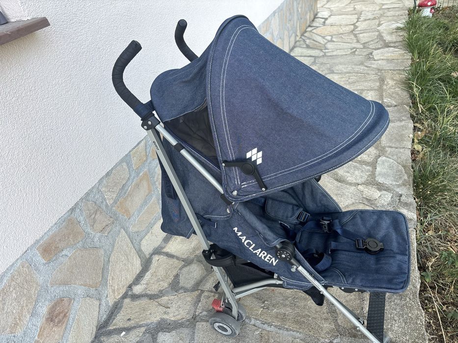 Количка Maclaren Quest denim +дъждобран и зимно чувалче