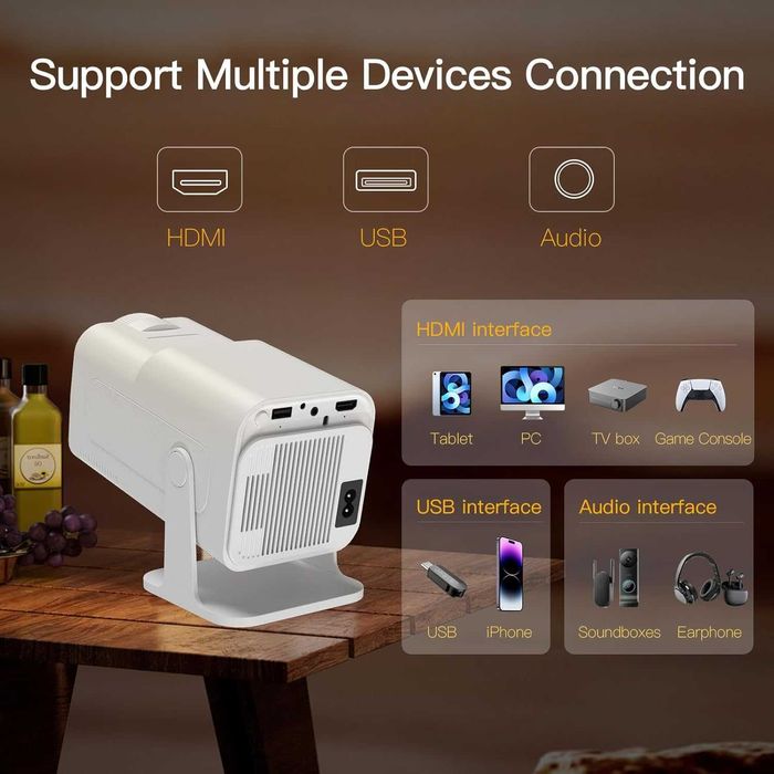 Мини проектор HY320 с WiFi и Bluetooth