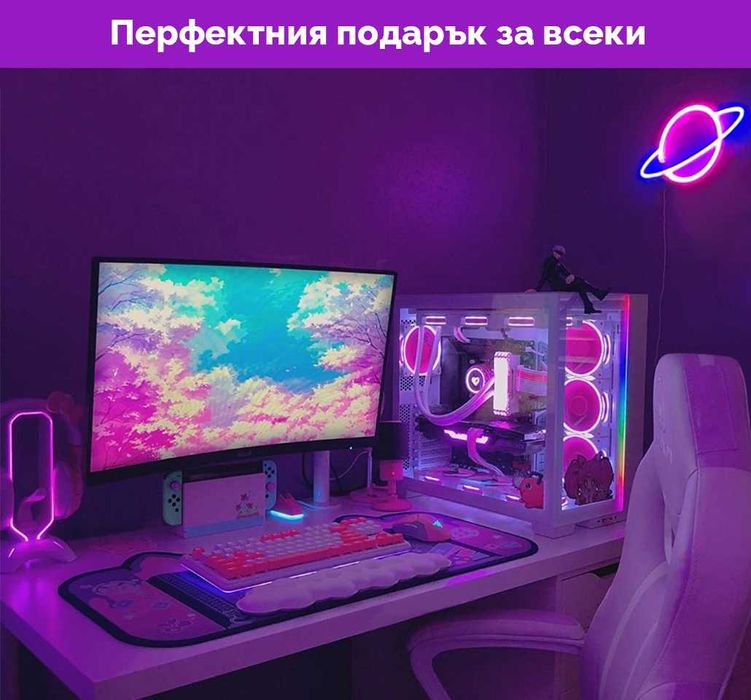 USB Неонови знаци + слот за БАТЕРИИ - 25 модела