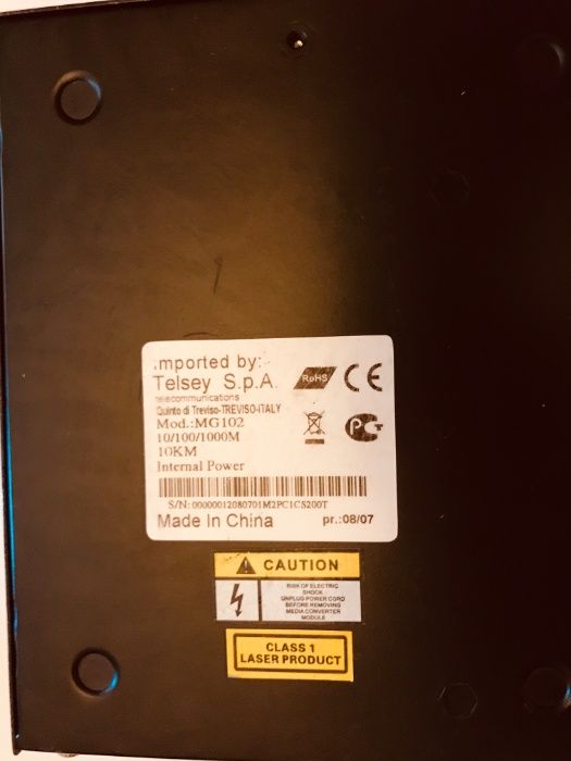 Медиен конвертор, оптичен преобразовател Telsey MG102