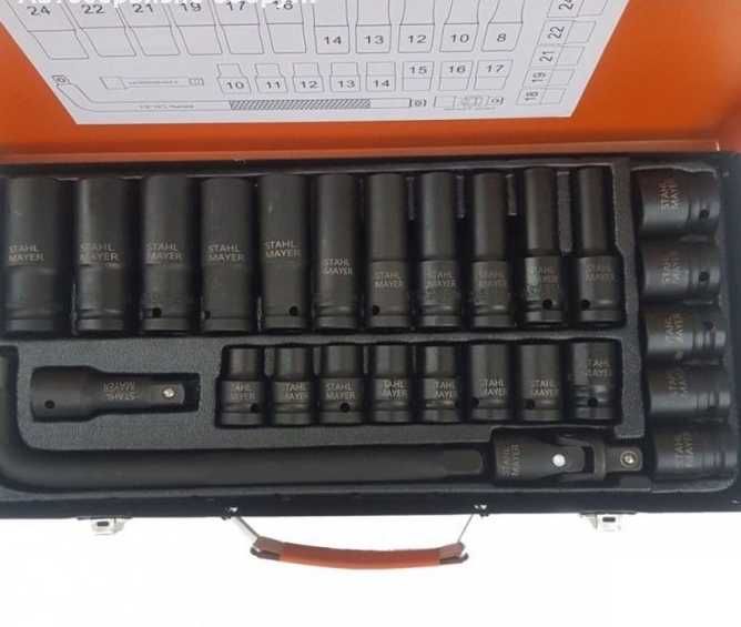 Комплект с ударни вложки 27 части 1/2''KRAFTROYAL