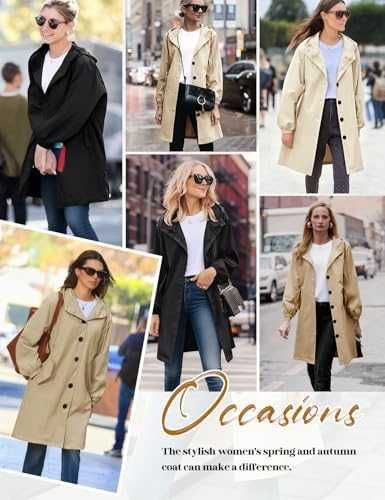 Нов шлифер Дамско пролетно-есенно яке ветроустойчиво с калулка за жени