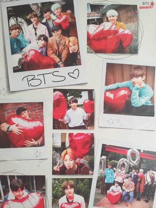 комплект от 3 плаката на BTS от списание запазени за фенове и колекционери
