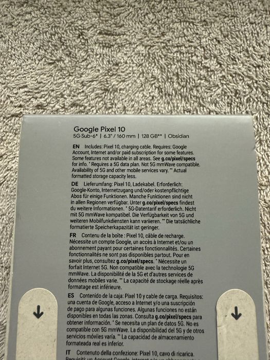 google pixel 10 128 GB SIGILAT