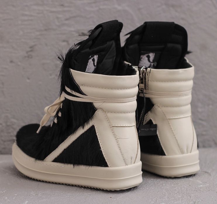 Обувь Rick owens pony hair black