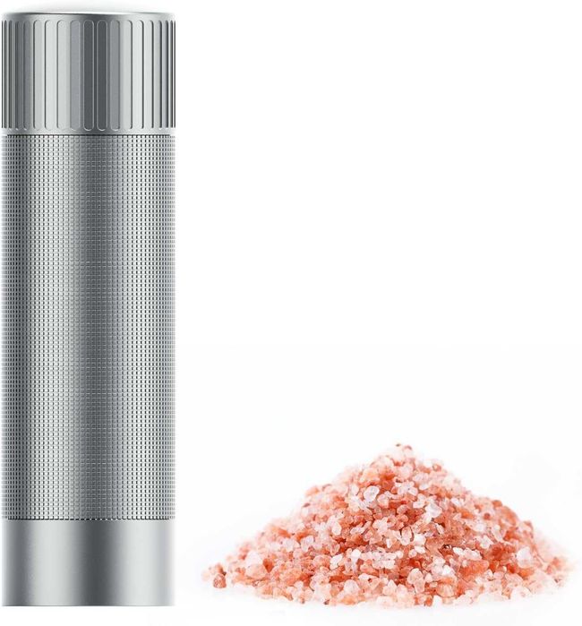 Luvan Salt Grinder - ръчна алуминиева мелничка за сол, нова, регулируема