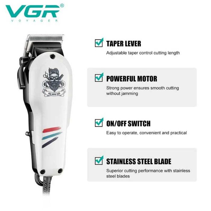 VGR V-129 professional simli soch qirqish mashinasi