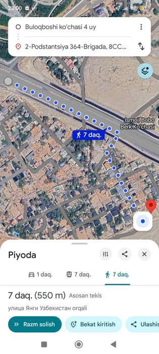 Uchastka yer 6 sotix Yangi Uzbekiston boği yonida