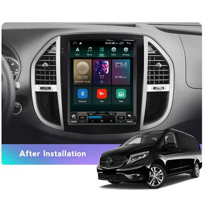 Navigatie Android TESLA Mercedes Vito 2014 1/6 Gb Ram Waze Carplay