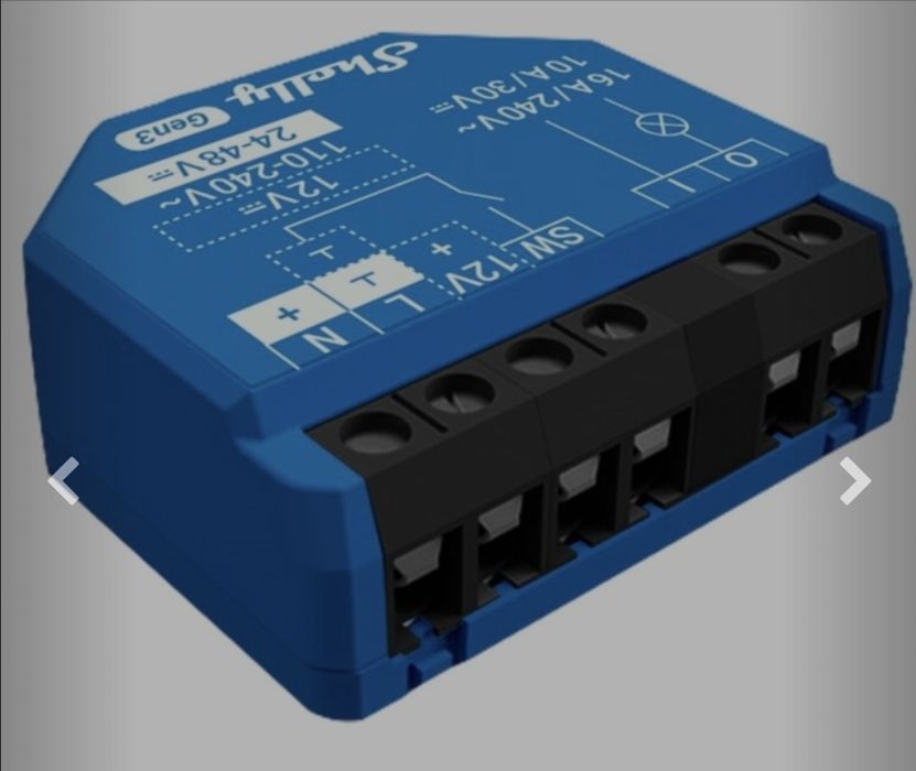Releu inteligent Shelly GEN3, 1 canal, 16A, WiFi