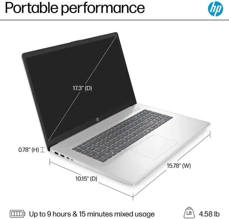HP Laptop 17'3 8/512 Ryzen5