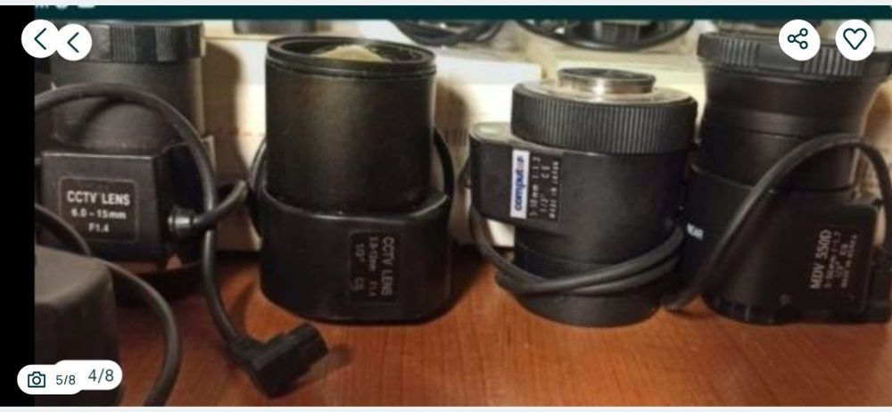 Obiective camere supraveghere CCTV , fix , manual și autoiris