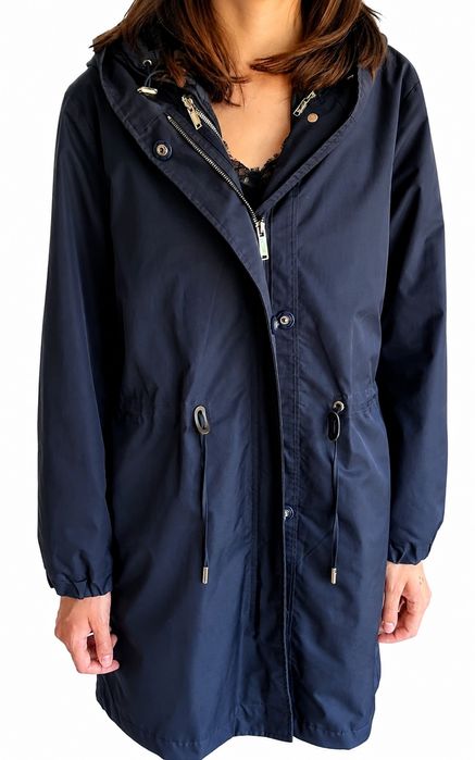 Parka dama Massimo Dutti reversibila bleumarin cu captuseala marimea M