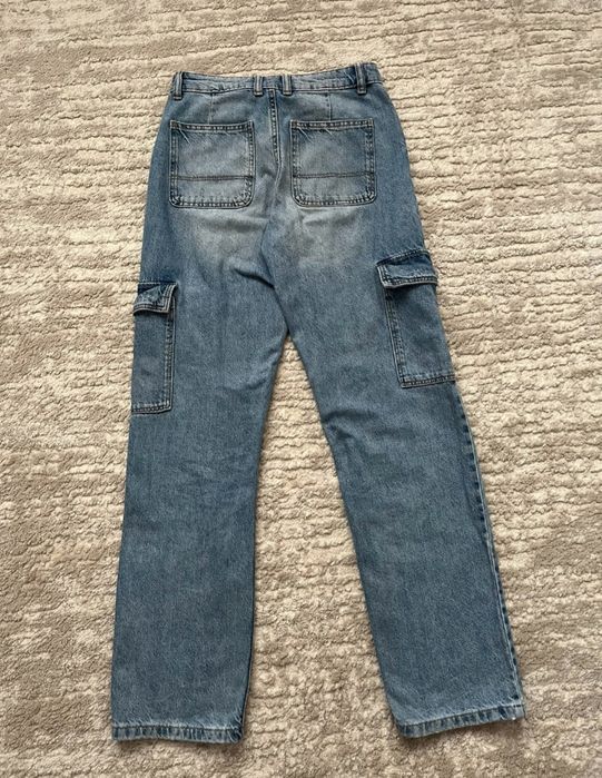 Blugi albaștri cargo