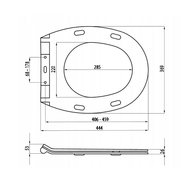 Capac wc super slim, inchidere silentioasa, duroplast, Sepio