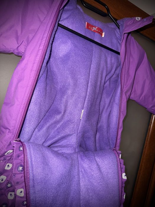 Vand combinezon bebe, mov, gros si calduros, marimea 68.