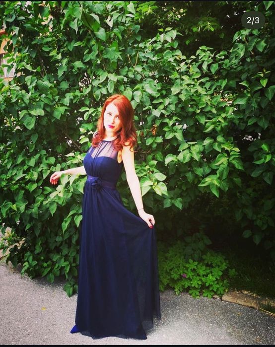 Бална рокля синя