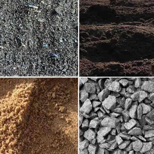 Дресва,Щебень,Отсев,Песок,Чернозем