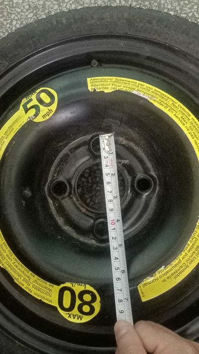 Roata rezerva slim - 100 mm intre prezoane