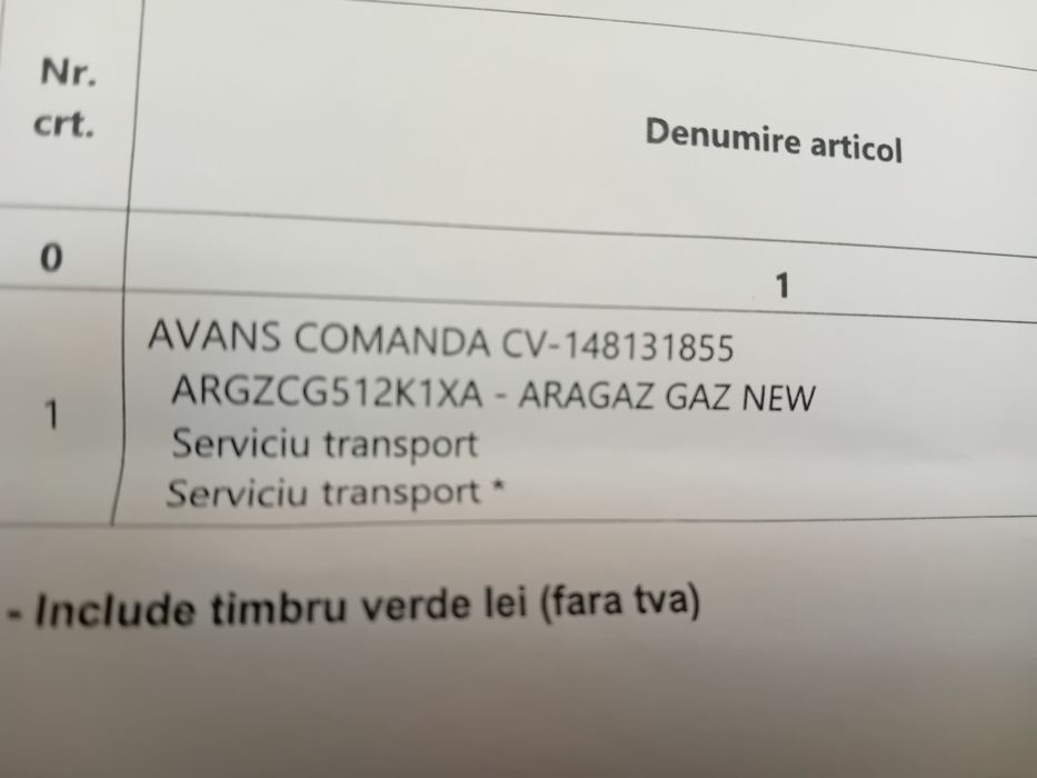 Vand aragaz Zanusi