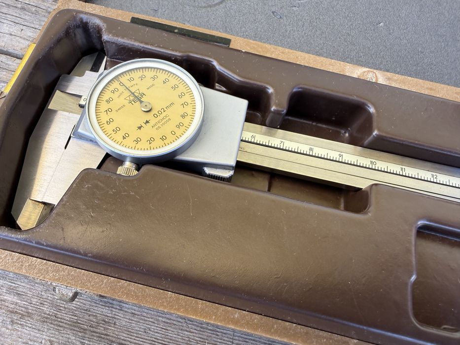 Șubler cu ceas elvețian TESA CCMA-M 0.02mm (Antichoc, Swiss Made) + Cutie