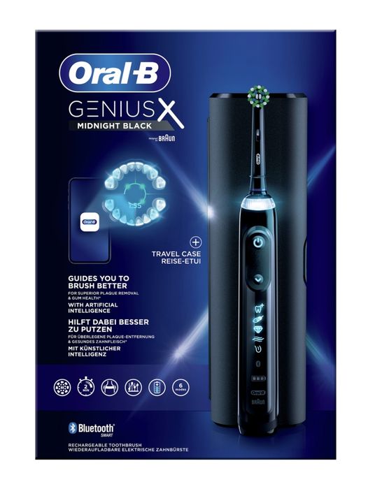 Смарт електрическа четка за зъби Oral-B Genius X (Midnight Black) с AI & Bluetooth