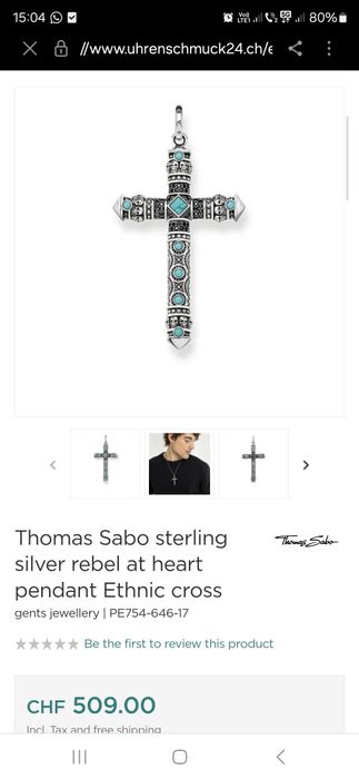 Lant si cruce Thomas Sabo original
