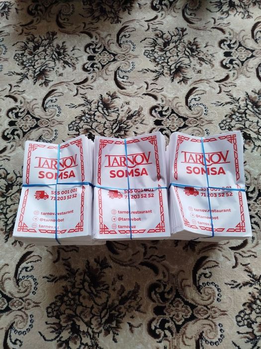 Somsa gumma uchun qogʻoz paket