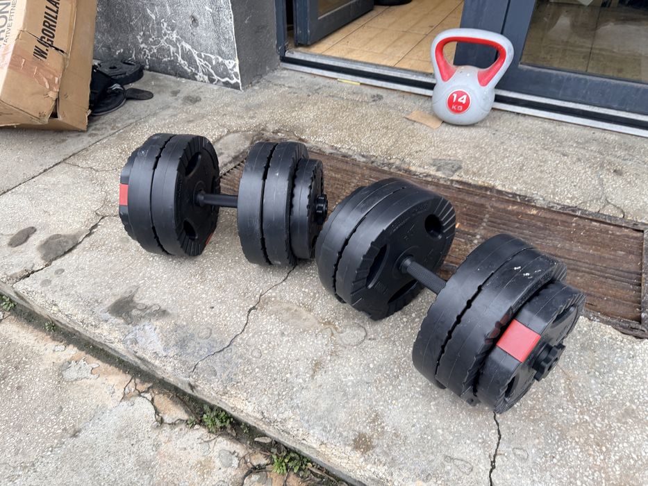 Gantere reglabile noi Germany greutate set 50 kg. 25 kg+25 kg. 450 lei