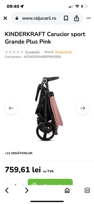 Vand carut kinderkraft grandeplus